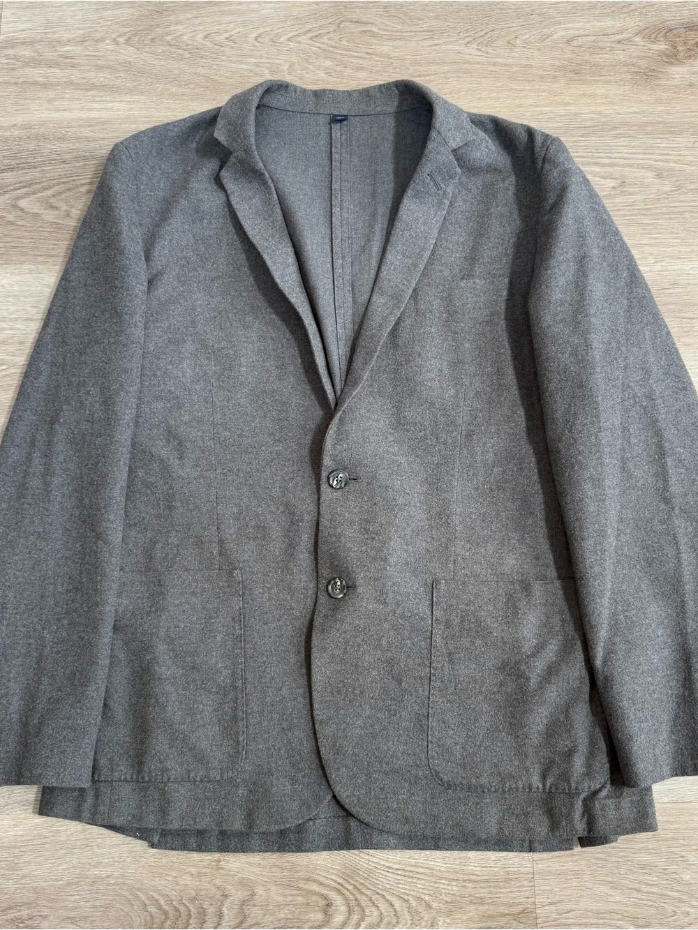 J Crew Jacket Mens 42R Gray Unstructured Travel Thompson Slim Fit Knit Blazer